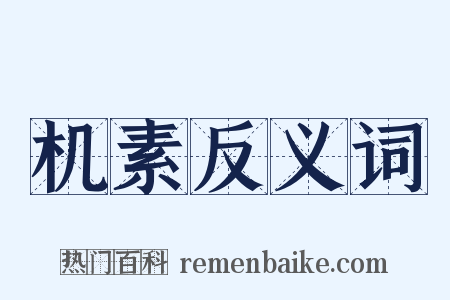 机素反义词是什么意思的图片